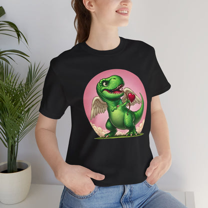 Cupidsaurus Rex T-Shirt – Funny Dinosaur Cupid Valentine’s Day Tee