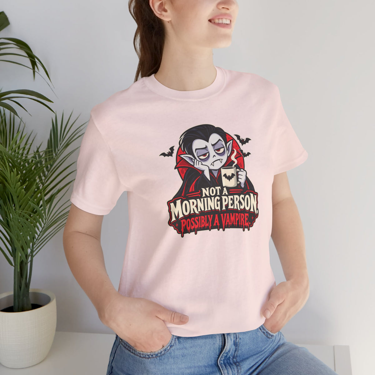 Not a Morning Person Possibly a Vampire T-Shirt – Funny Halloween Tee
