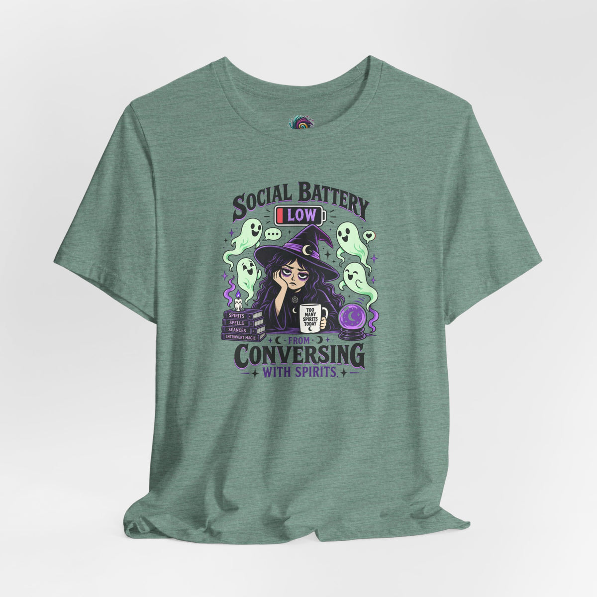 Social Battery Low From Conversing With Spirits T-Shirt