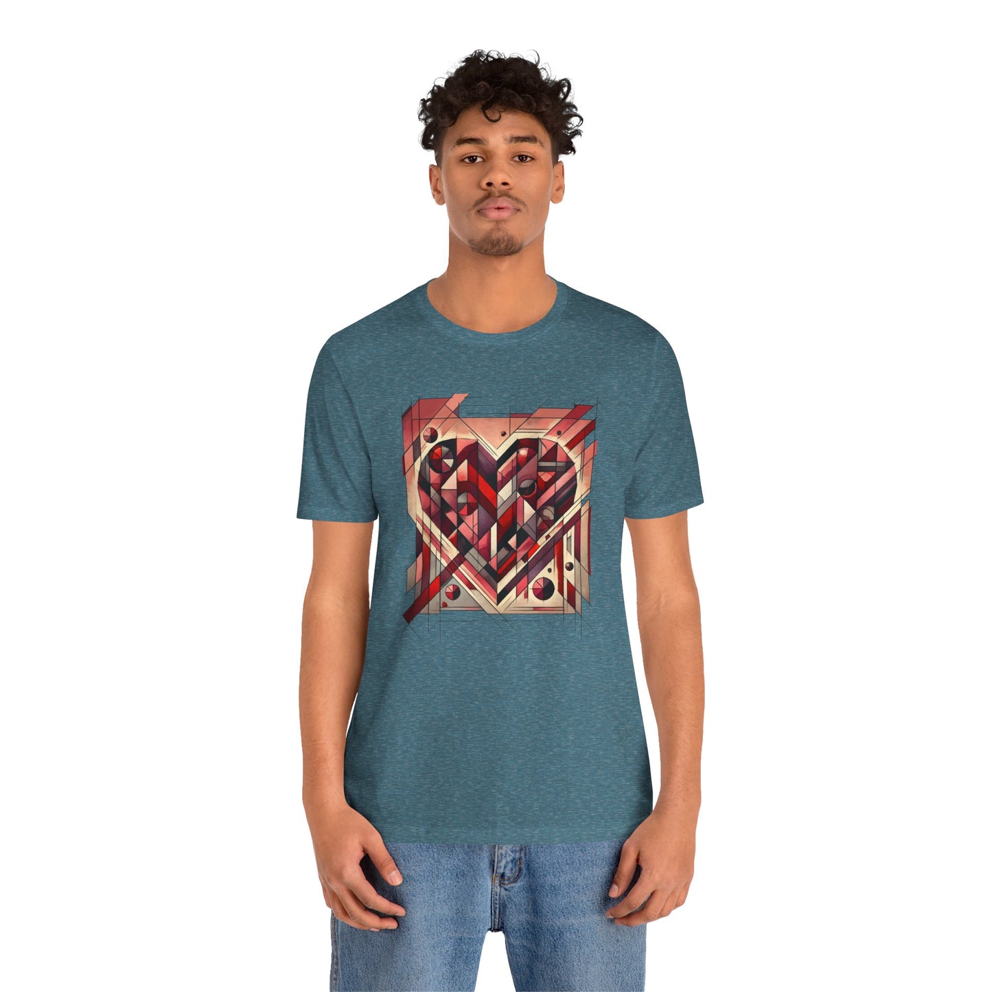 Cubist Heart T-Shirt – Modern Art Valentine's Day Graphic Tee