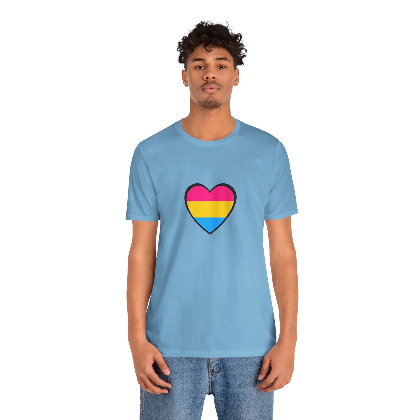 Pansexual Pride Flag Heart Tee – LGBTQ+ Pan Flag Minimalist Shirt - WhimSpin - https://whimspin.com