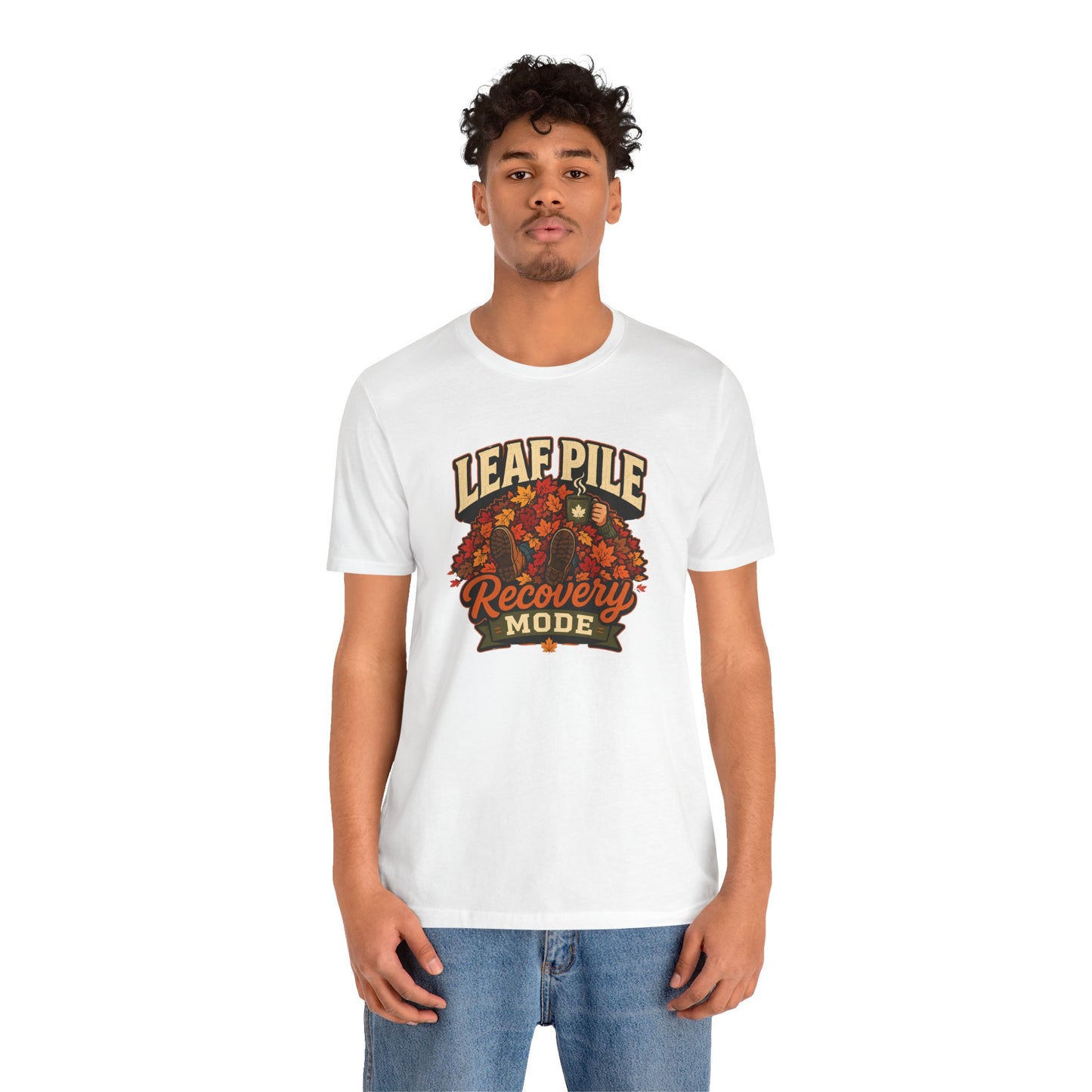 Leaf Pile Recovery Mode T-Shirt – Funny Fall Leaves Tee