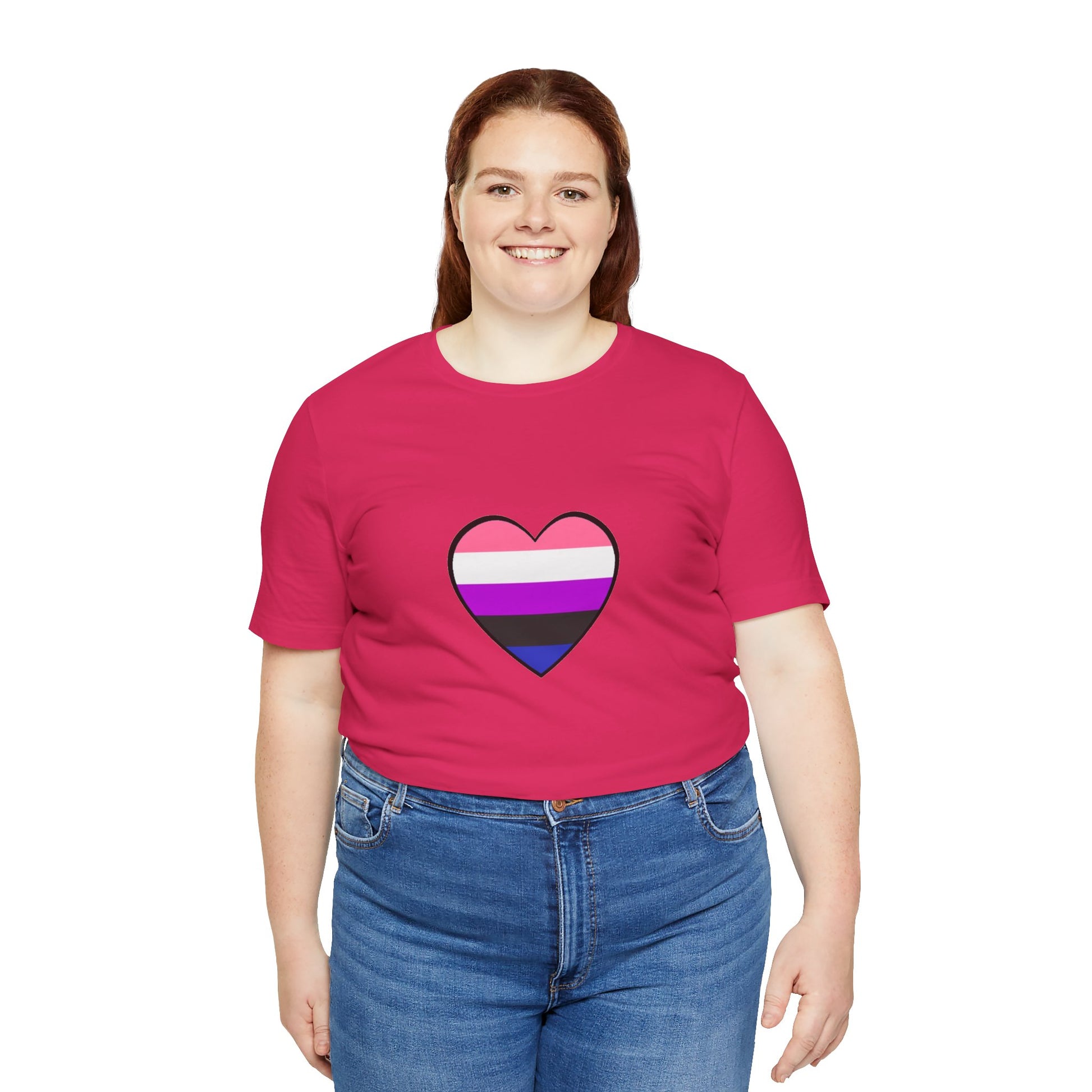 Genderfluid Pride Heart T-Shirt – Bold LGBTQIA+ Flag Tee - WhimSpin - https://whimspin.com
