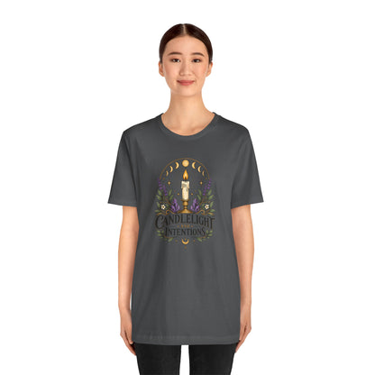 Candlelight and Intentions T-Shirt – Witchy Celestial Tee