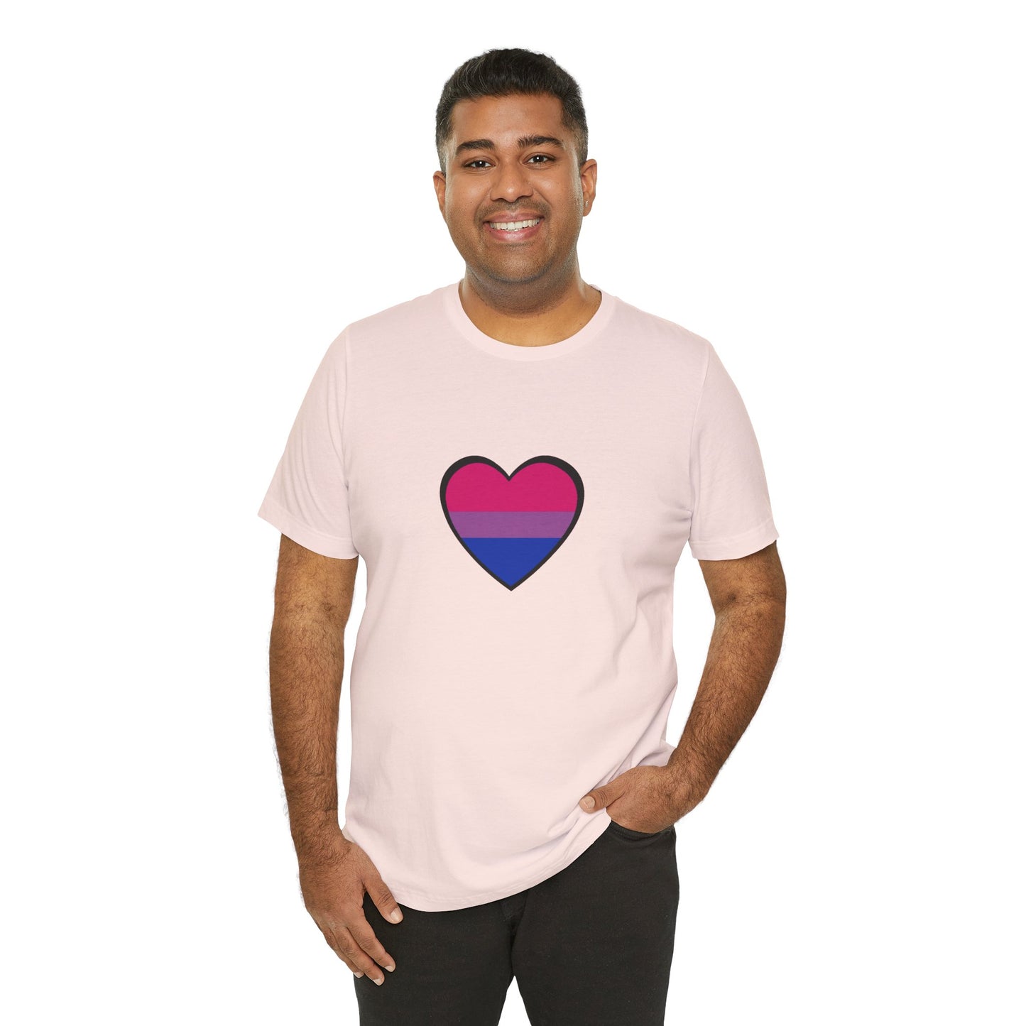 Bisexual Pride Flag T-Shirt – LGBTQ+ Heart Graphic Tee | WhimSpin