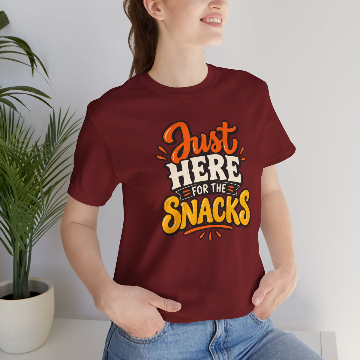 Just Here for the Snacks T-Shirt – Funny Halloween Foodie Tee