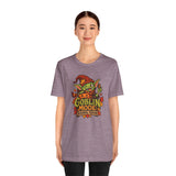 Heather purple Goblin Mode seasonal edition t-shirt, crew neck, short sleeves