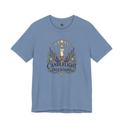 Candlelight and Intentions T-Shirt – Witchy Celestial Tee