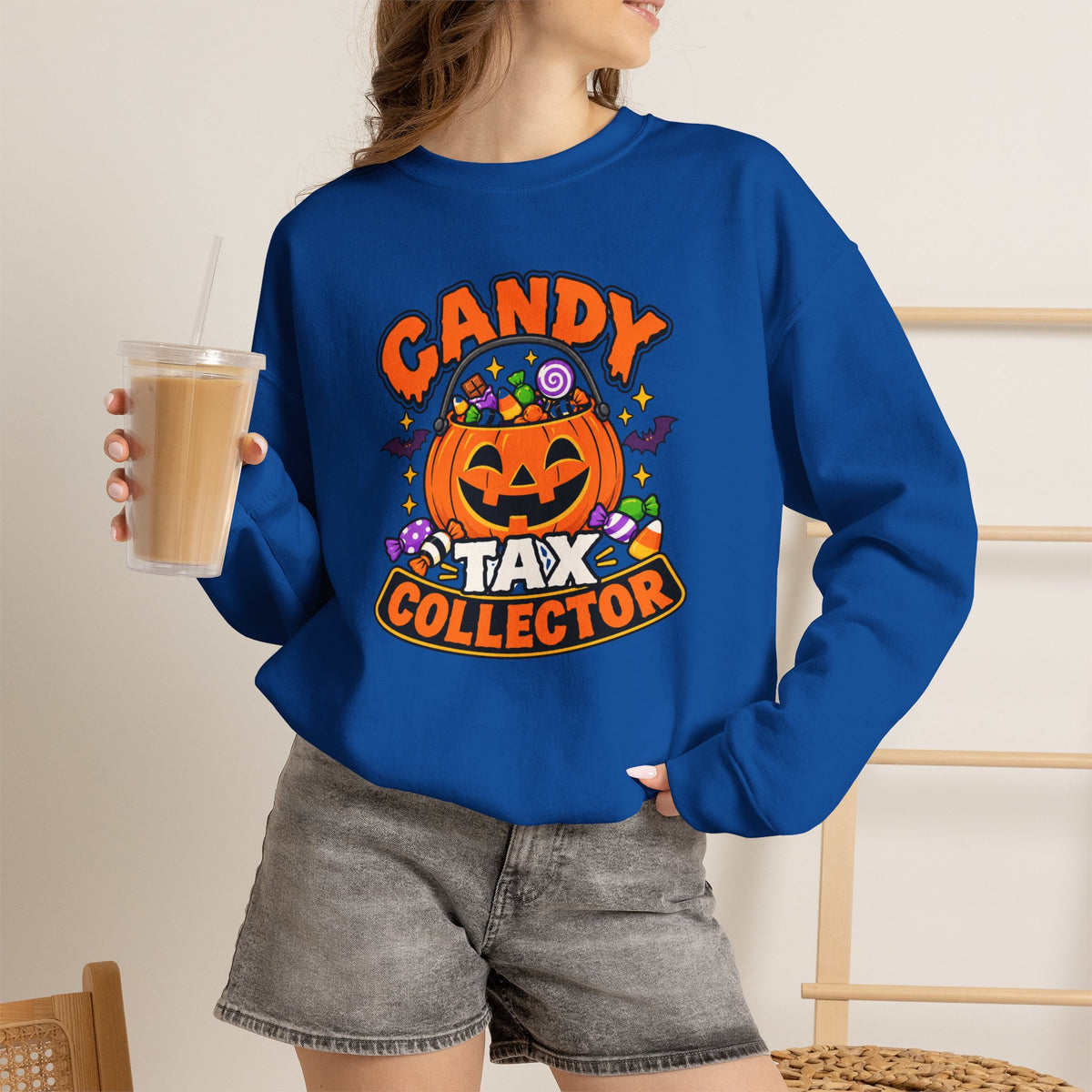 Candy Tax Collector Sweatshirt – Funny Halloween Parent Crewneck