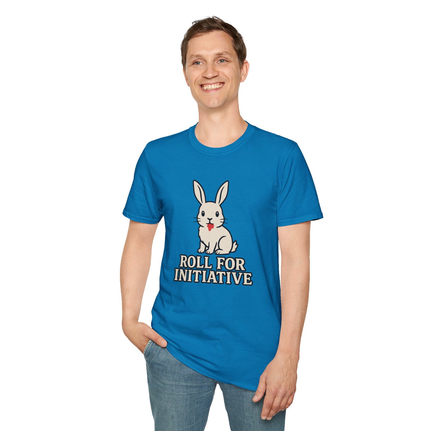 Roll for Initiative T-Shirt – Killer Bunny Humor Gaming Tee