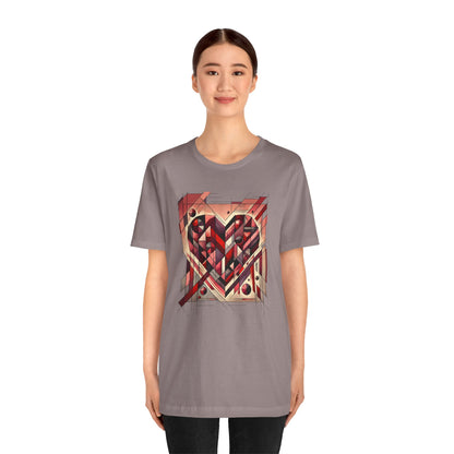 Cubist Heart T-Shirt – Modern Art Valentine's Day Graphic Tee