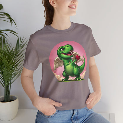 Cupidsaurus Rex T-Shirt – Funny Dinosaur Cupid Valentine’s Day Tee