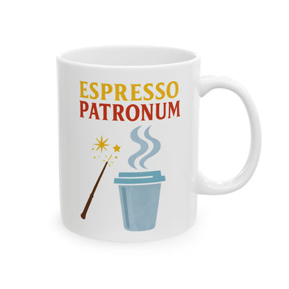 Espresso Patronum Coffee Mug – Funny Harry Potter Parody Gift for Coffee Lovers