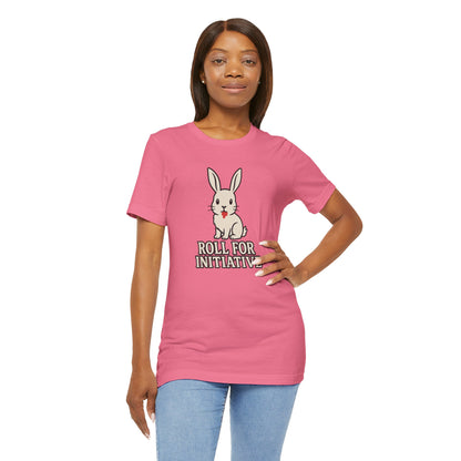 Roll for Initiative T-Shirt – Killer Bunny Humor Gaming Tee