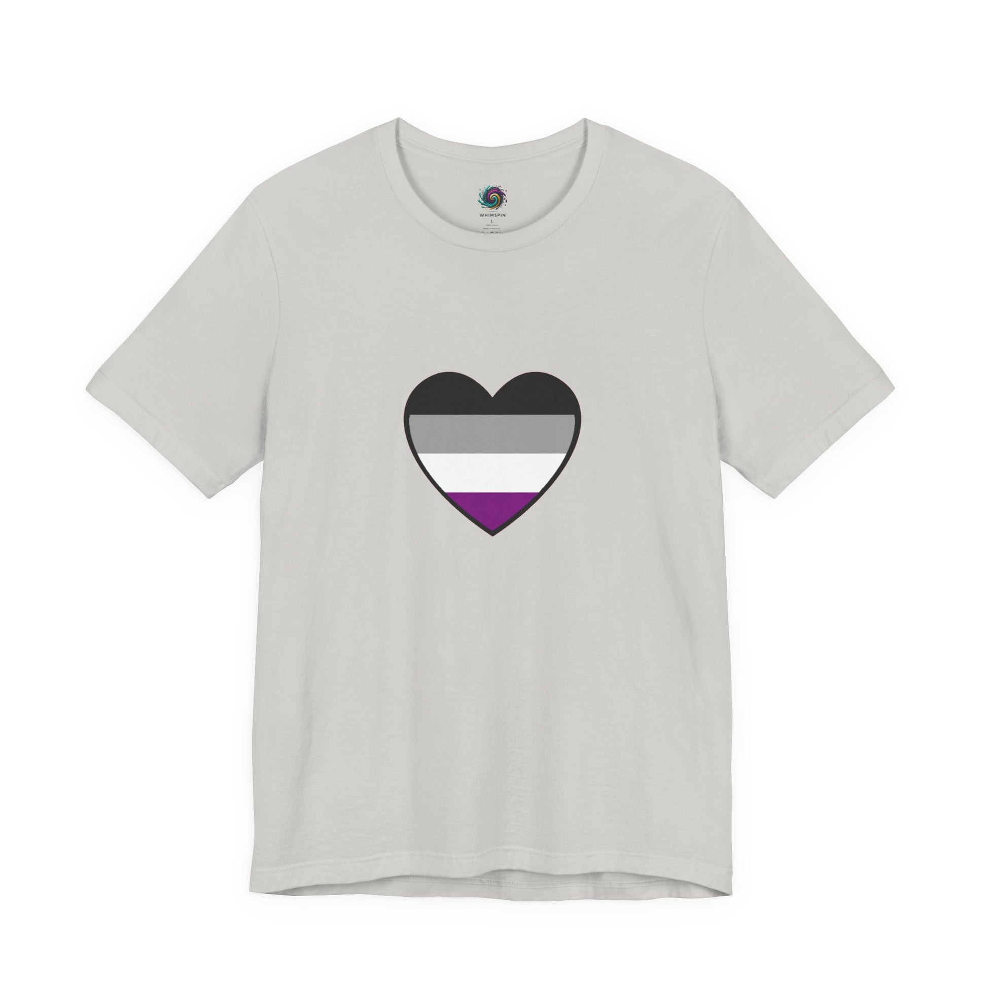 Asexual Pride Flag Heart T-Shirt – Ace Flag LGBTQ+ Graphic Tee - WhimSpin - https://whimspin.com
