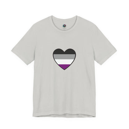 Asexual Pride Flag Heart T-Shirt – Ace Flag LGBTQ+ Graphic Tee - WhimSpin - https://whimspin.com