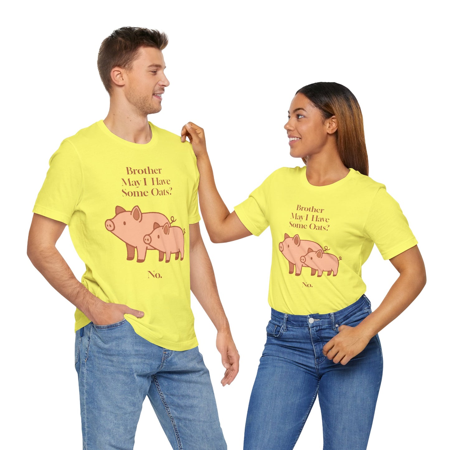 Brother May I Have Some Oats T-Shirt – Funny Viral Pig Meme Tee