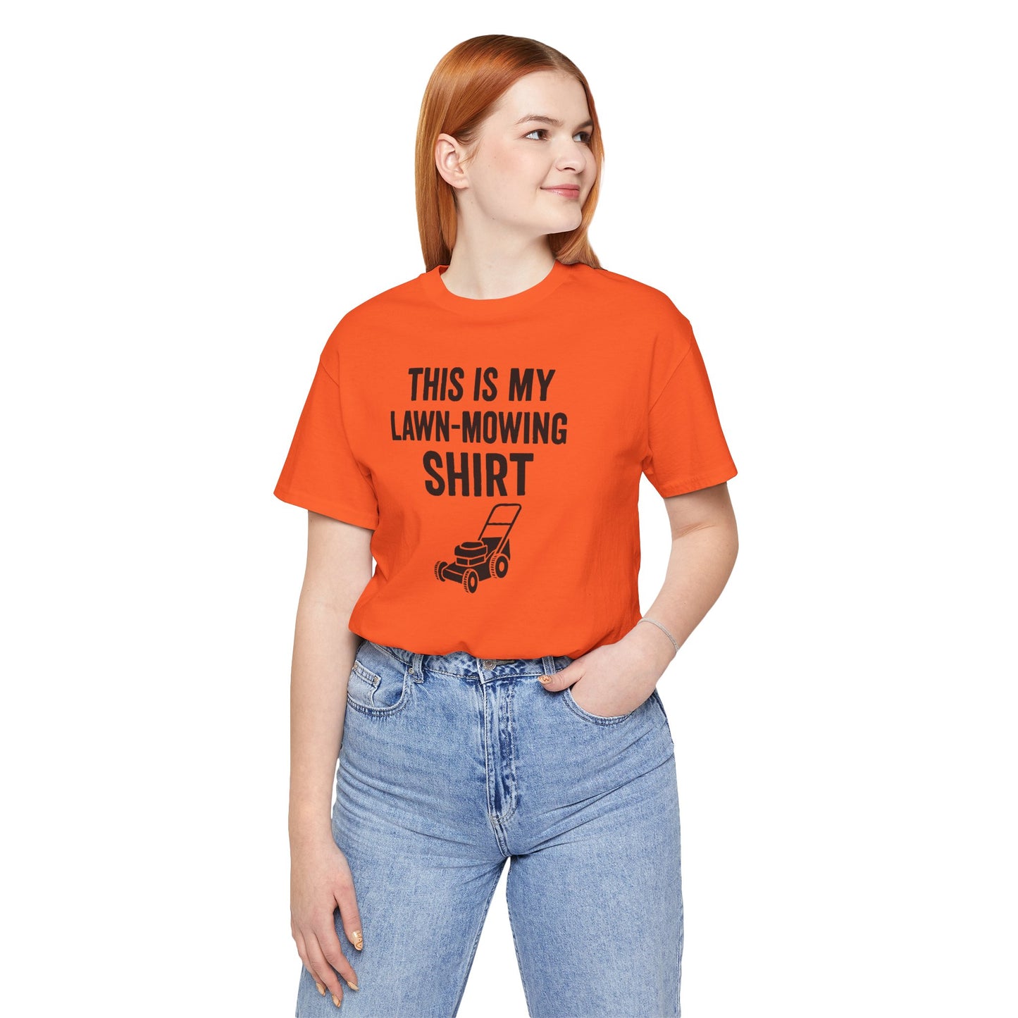 Lawn Mowing Tee – Funny Shirt Summer Yard Work T-shirt with Mower Graphic