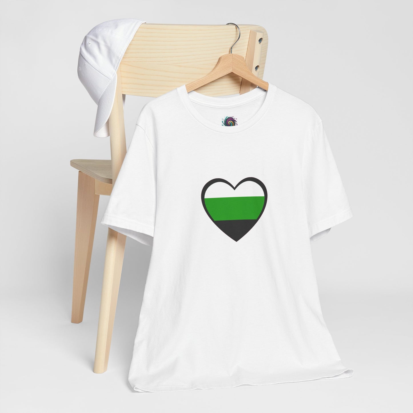 Neutrois Pride Flag Heart T-Shirt – Minimalist Gender Identity Tee