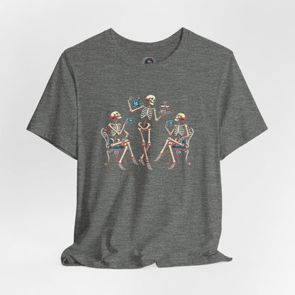 Skeleton Tea Party T-Shirt – Vintage Halloween Skeleton Tee