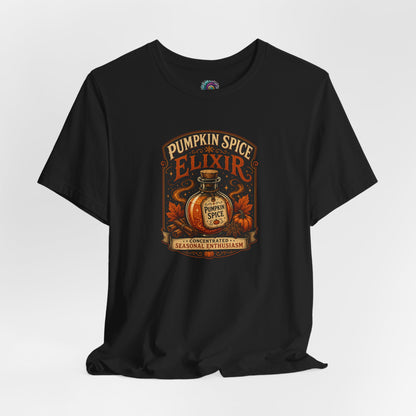 Pumpkin Spice Elixir T-Shirt – Funny Witchy Fall Coffee Tee