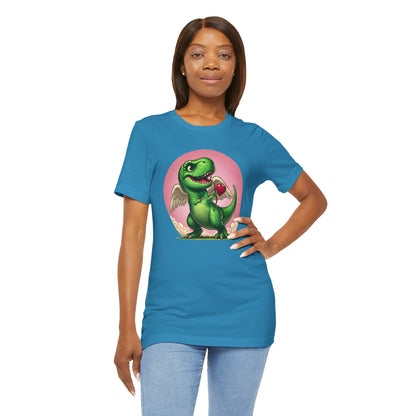 Cupidsaurus Rex T-Shirt – Funny Dinosaur Cupid Valentine’s Day Tee