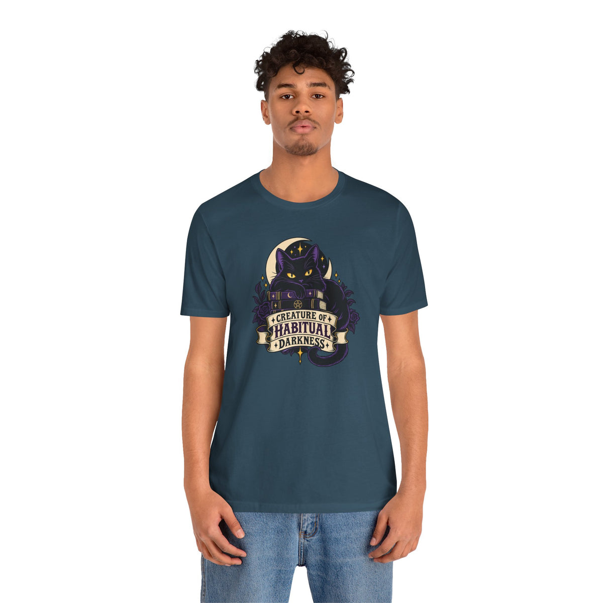 Creature of Habitual Darkness T-Shirt – Black Cat Goth Tee