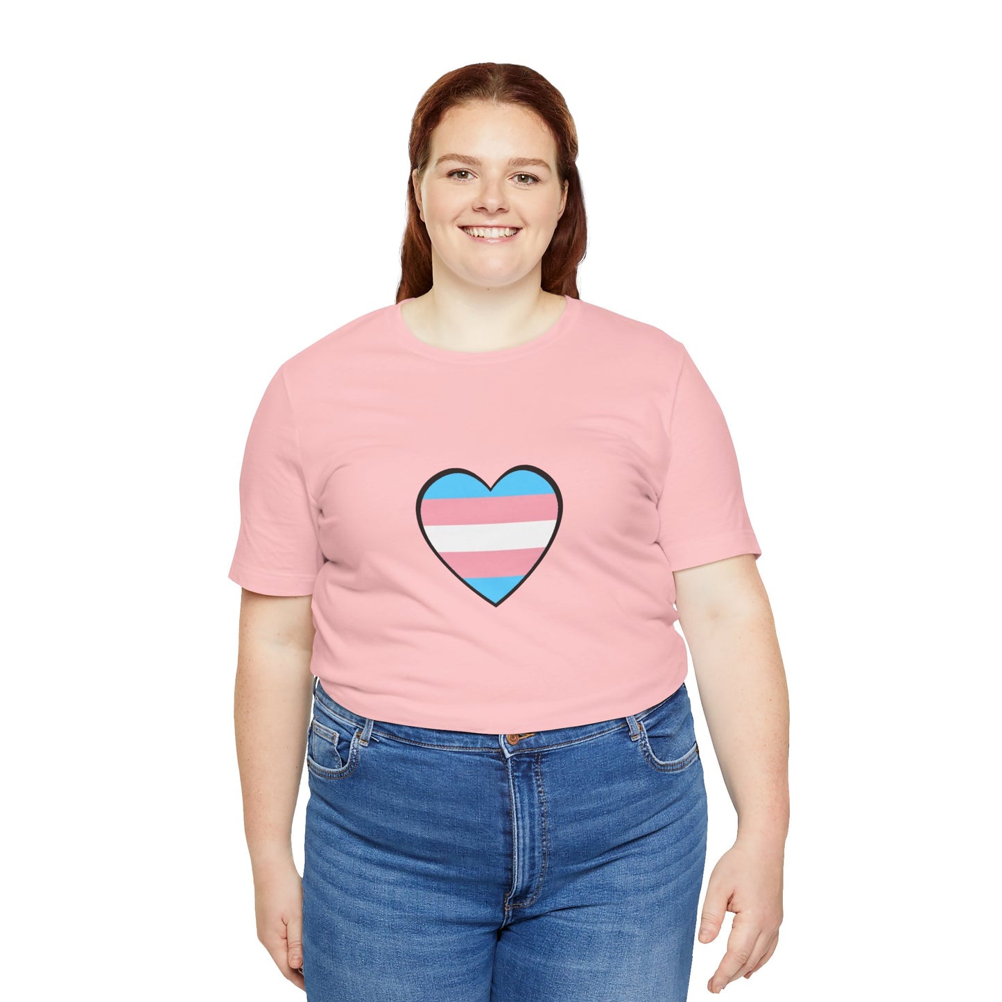 Transgender Flag Heart T-Shirt – LGBTQ+ Trans Flag Graphic Tee
