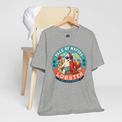 Pale by Nature Lobster by Accident T-Shirt – Funny Sunburn Summer Graphic Tee