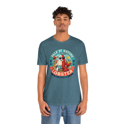 Pale by Nature Lobster by Accident T-Shirt – Funny Sunburn Summer Graphic Tee