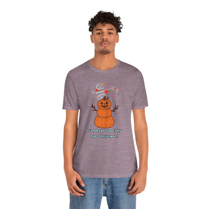 Pumpkin Snowman Shirt – Funny Halloween Christmas Mashup Tee