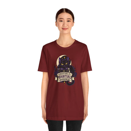 Creature of Habitual Darkness T-Shirt – Black Cat Goth Tee