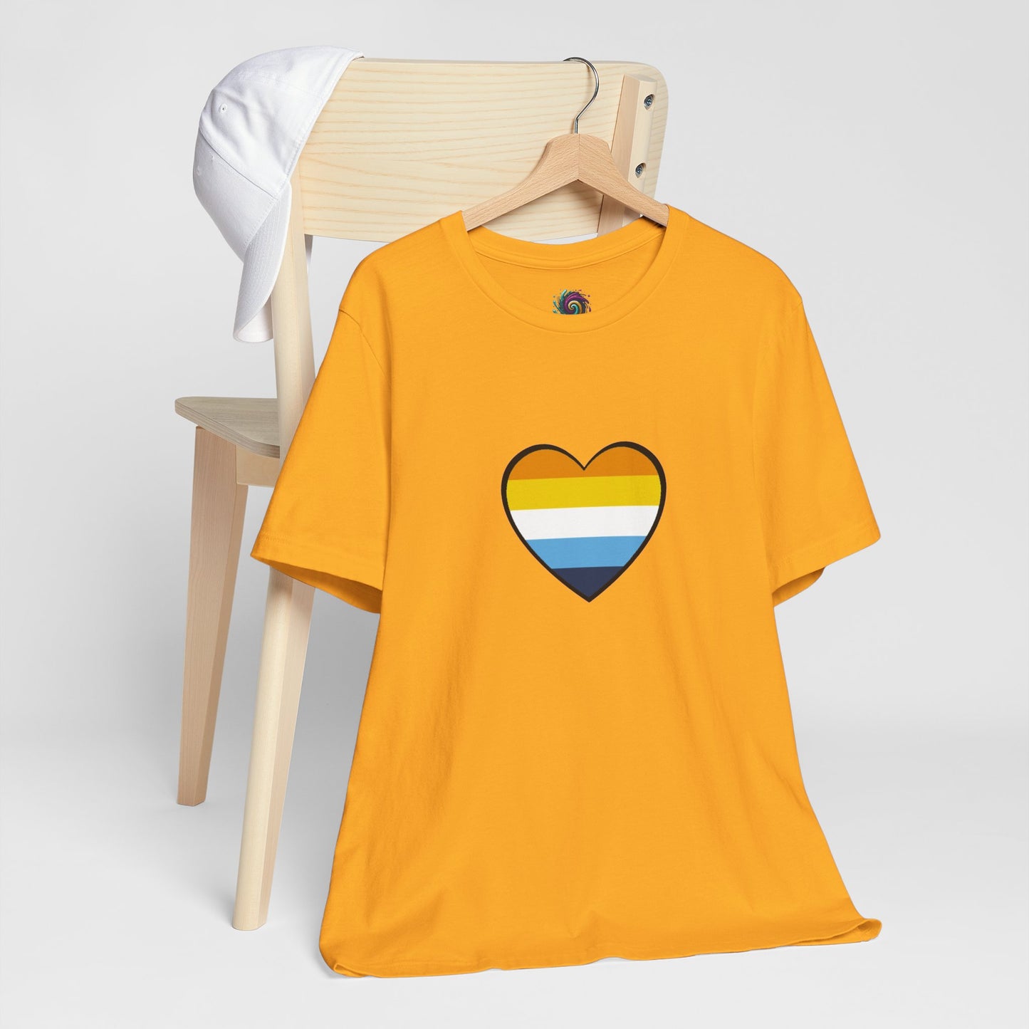 AroAce Flag Heart T-Shirt – Unisex LGBTQ+ Graphic Tee