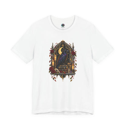 Raven’s Reliquary Tee – Gothic Moonlit Raven T-shirt
