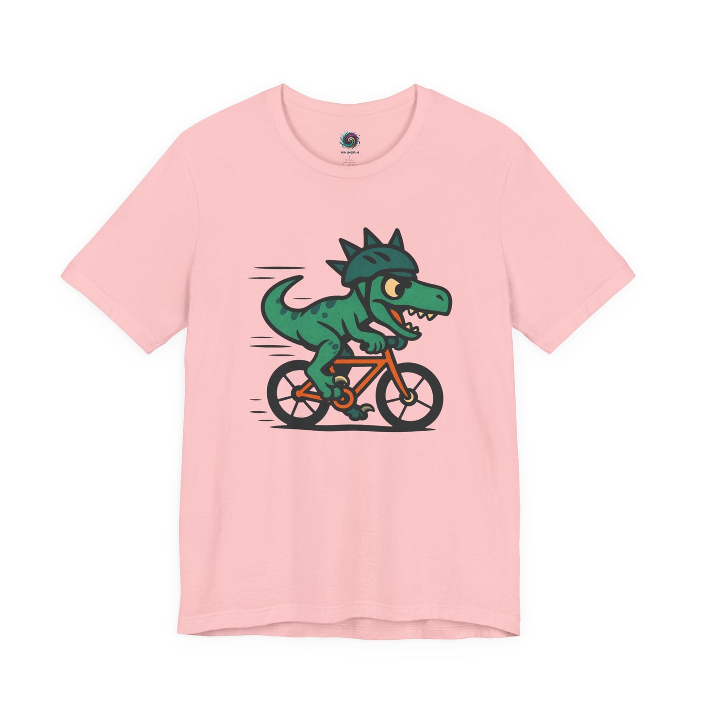 Velociraptor on a Bike T-Shirt – Funny Dino Velo Tee
