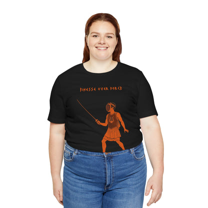 Finesse Over Force T-Shirt – Unisex Fencing Tee for Tactical Athletes - WhimSpin - https://whimspin.com