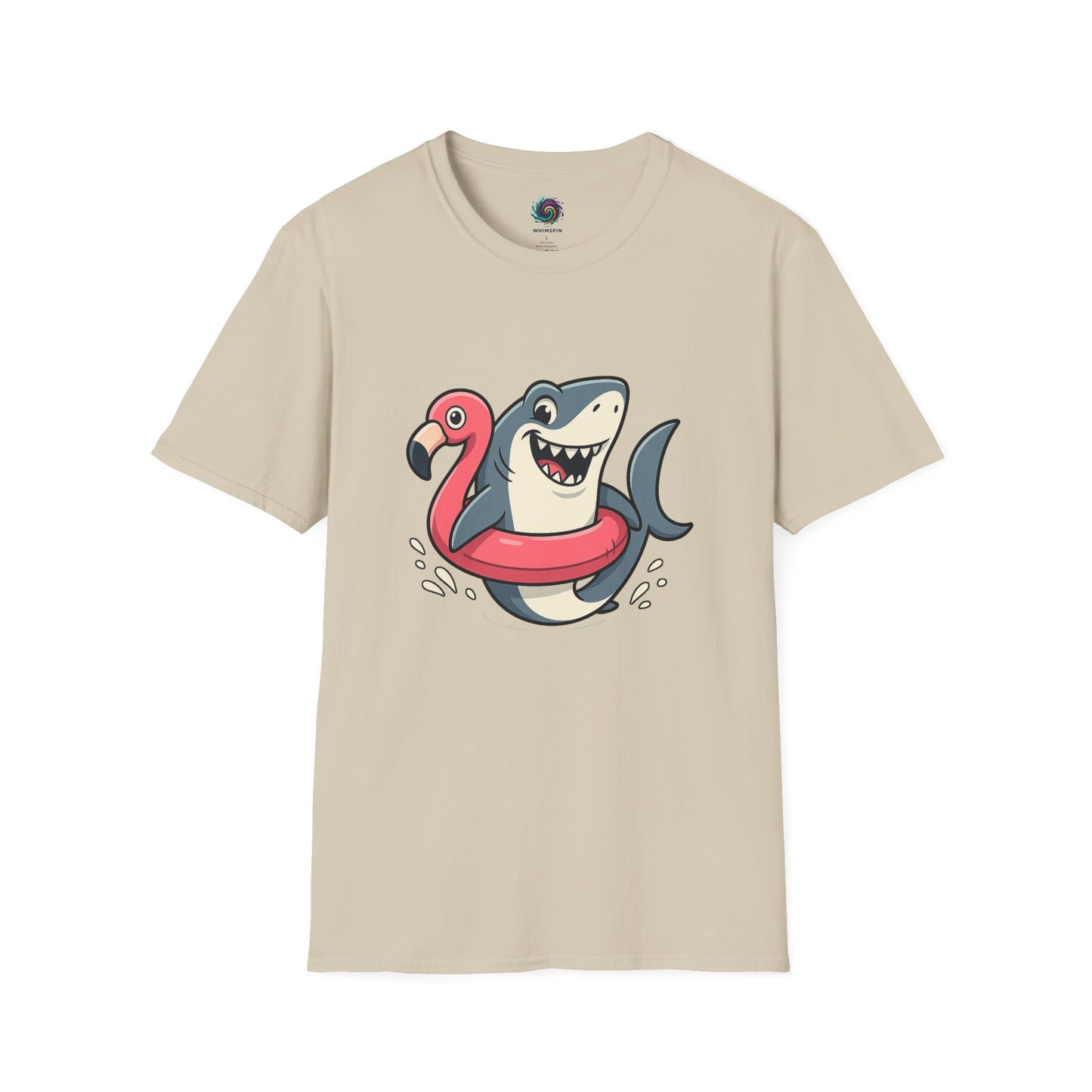 Shark & Flamingo Floatie T-Shirt – Funny Beach & Pool Day Tee