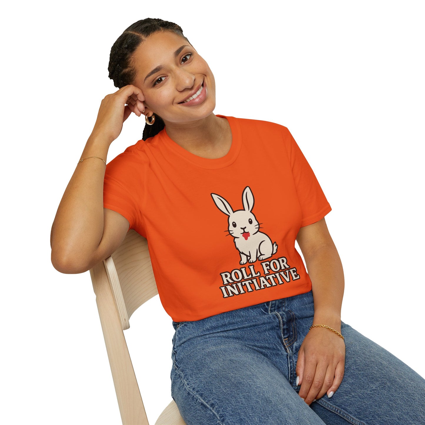 Roll for Initiative T-Shirt – Killer Bunny Humor Gaming Tee