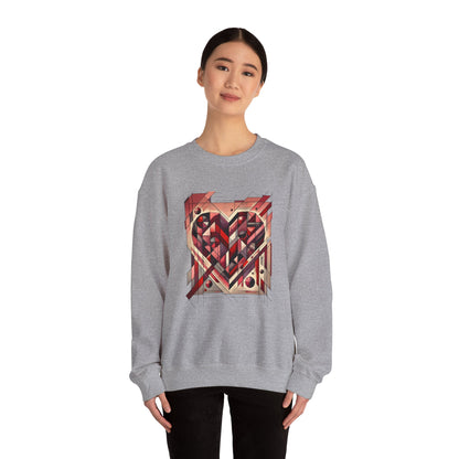 Cubist Heart Sweatshirt – Modern Art Valentine's Day Pullover