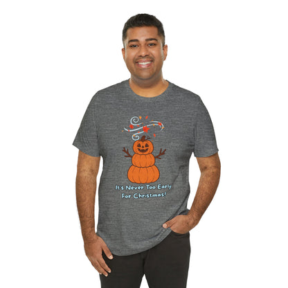 Pumpkin Snowman Shirt – Funny Halloween Christmas Mashup Tee