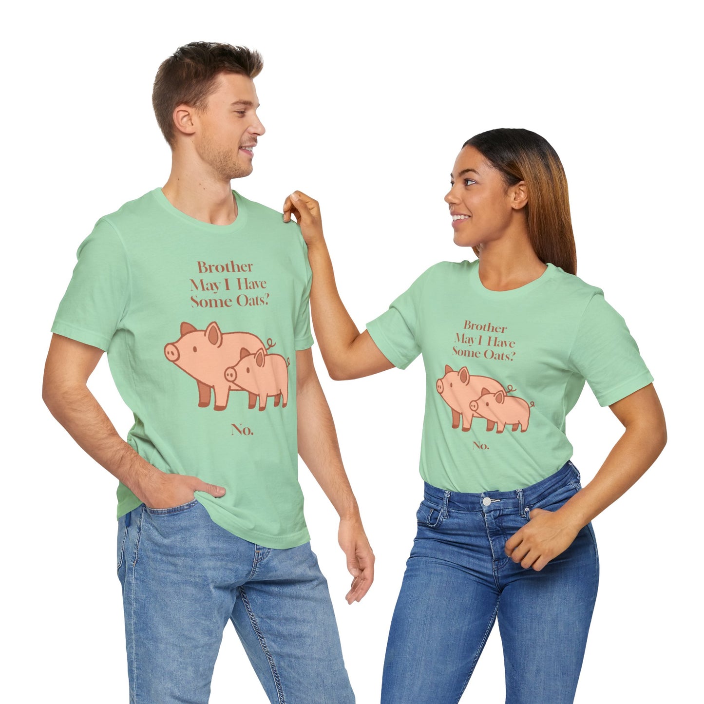 Brother May I Have Some Oats T-Shirt – Funny Viral Pig Meme Tee