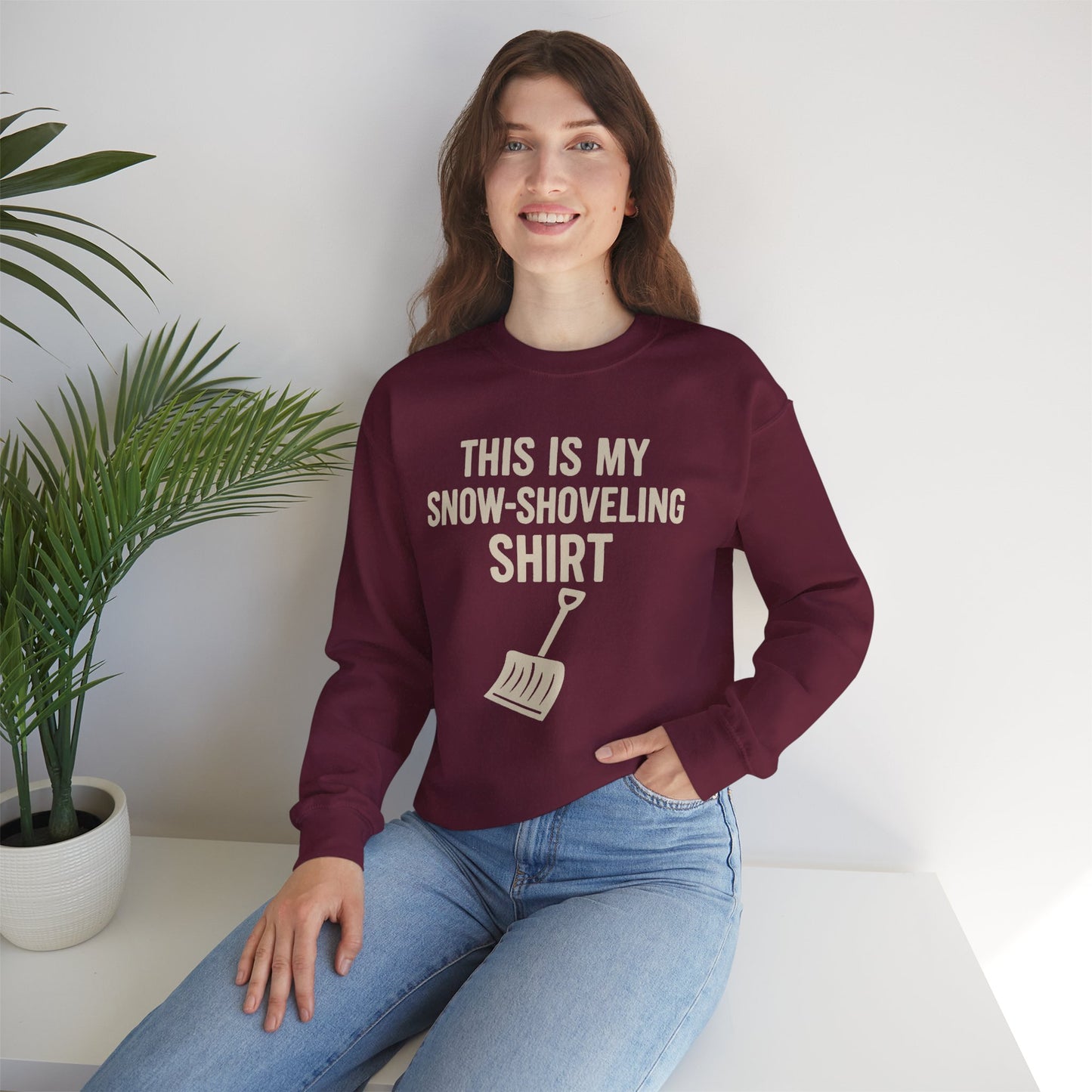 This Is My Snow-Shoveling Shirt – Funny Winter Chore Sweatshirt