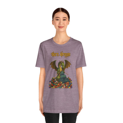 Yarn Dragon T-Shirt – Funny Knitting Dragon Shirt for Yarn Lovers