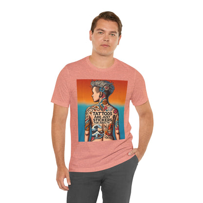 Tattoos Are Just Stickers for Adults T-Shirt – Funny Tattoo Lover Graphic Tee - WhimSpin - https://whimspin.com