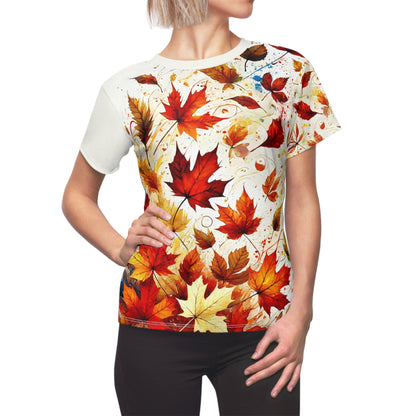 Autumn Leaves All-Over Print Shirt – Bold, Colorful Fall Tee