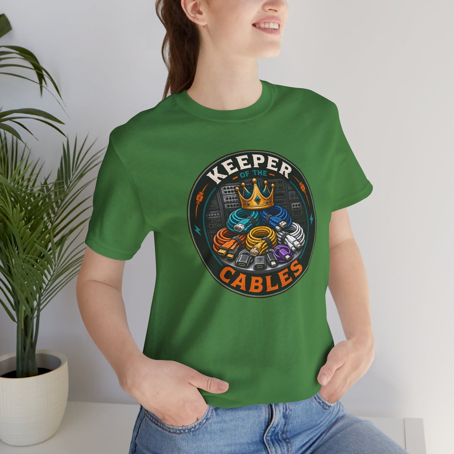 Keeper of the Cables T-Shirt – Funny Tech Dad Cable Tee