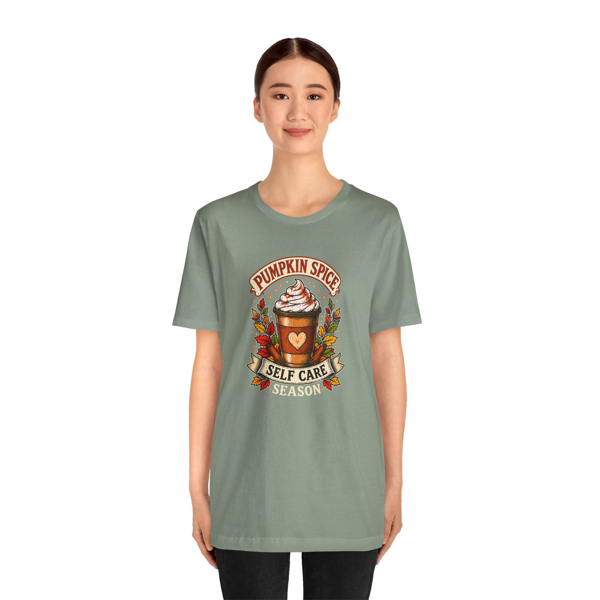 Pumpkin Spice Self Care Season T-Shirt – Funny Fall Coffee Tee