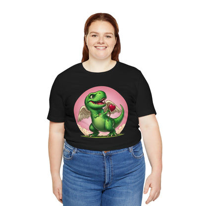 Cupidsaurus Rex T-Shirt – Funny Dinosaur Cupid Valentine’s Day Tee