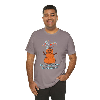 Pumpkin Snowman Shirt – Funny Halloween Christmas Mashup Tee