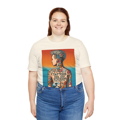 Tattoos Are Just Stickers for Adults T-Shirt – Funny Tattoo Lover Graphic Tee - WhimSpin - https://whimspin.com